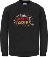 Kerst sweater - ALL THE JINGLE LADIES - kersttrui - zwart - Medium - Unisex