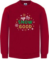 Kerst sweater - UP TO THE SNOW GOOD - kersttrui - ROOD - Medium - Unisex