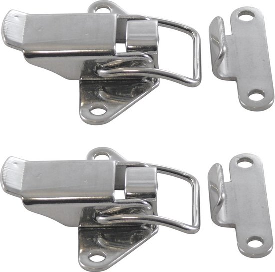 Eierkistsluiting - Aantreksluiting - Kistsluiting - Spansluiting - 35x36mm - Rvs 304 - 2 stuks