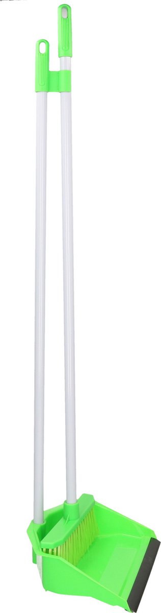 Goedkoopste Benson lange stoffer en blik op steel - groen - 87 cm - mariasetje