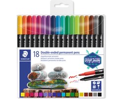 STAEDTLER Design Journey - permanente stift dubbele punt - set 18 st