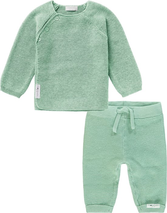 Noppies - Kledingset - 2delig - Trui Pino - Broek Grover - Grey Mint - Rib breisel - Maat 62