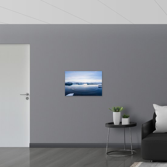 WallClassics - Poster (Matte) - Melting Ice - 75x50 cm Photo sur Papier Poster avec un aspect Mat