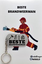 porte-clés pompiers avec carte - cadeau pompiers - pompiers - Joli cadeau à offrir à votre ami - 2,9 x 5,4 cm