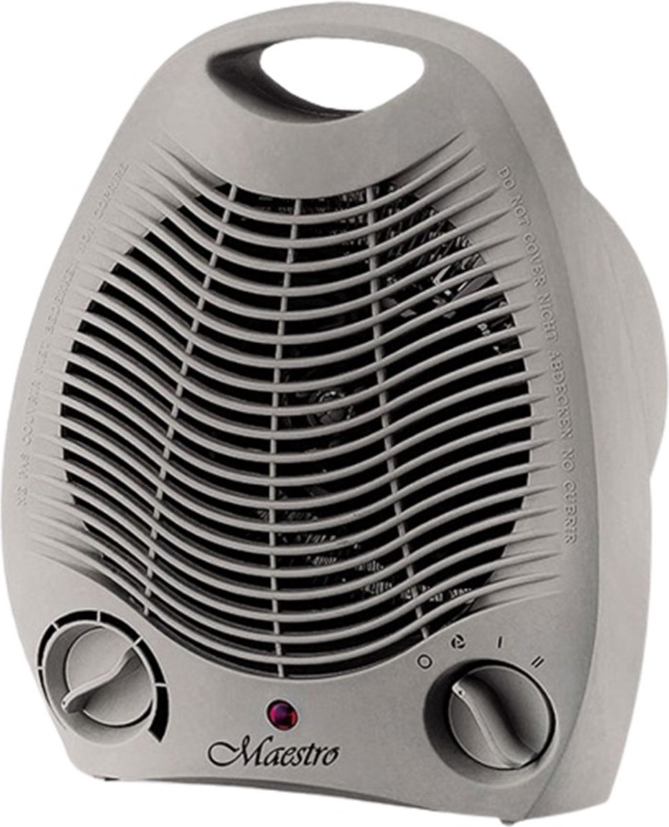 Maestro - Elektrische ventilatorkachel 2000W Drie werkingsmodi Warme en koude ventilator Handgreep - Grijs