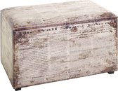 Hocker avec espace de rangement - Banc de rangement en cuir artificiel vintage - Boîte de rangement en MDF - Avec couvercle amovible - 65 x 42 x 40 cm