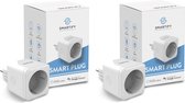 Smartify Slimme Stekker - 2 stuks - Smart Plug - Tijdschakelaar & Energiemeter