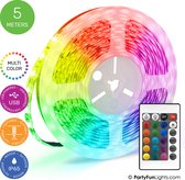 PartyFunLights - LED Strip - Multi-Color RGB - Werkt op USB - 5 Meter