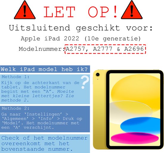 iPad 10 2022 Protecteur d'écran en Tempered Glass de protection - Glas protecteur d'écran iPad 10