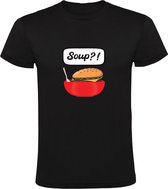 Soup?! HerenT-shirt | eten | soep | burger | hamburger | gezond | grappig | lunch | voorgerecht  | Zwart