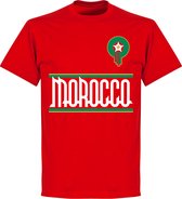 Marokko Team T-Shirt - Rood - Kinderen - 140
