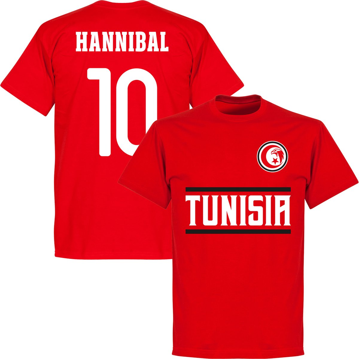 Tunesië Hannibal 10 Team T-Shirt - Rood - S