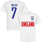 Engeland Mead 7 Team T-Shirt  - Wit - 3XL