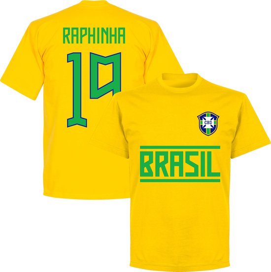 T-shirt Brésil Raphinha 19 Team - Jaune - XXL