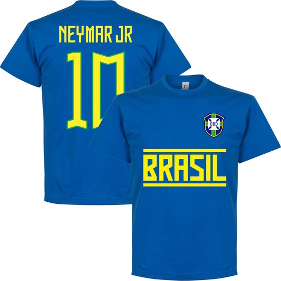 Brazilië Neymar JR 10 Team T-Shirt - Blauw - Kinderen - 104