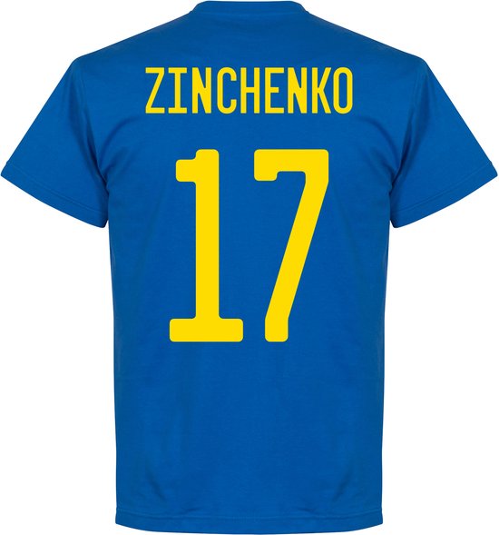 Oekraïne Zinchenko 17 Team TShirt Blauw Kinderen 152