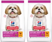 2x Hill's Canine Mature Adult Small & Mini Kip - Hondenvoer - 3kg