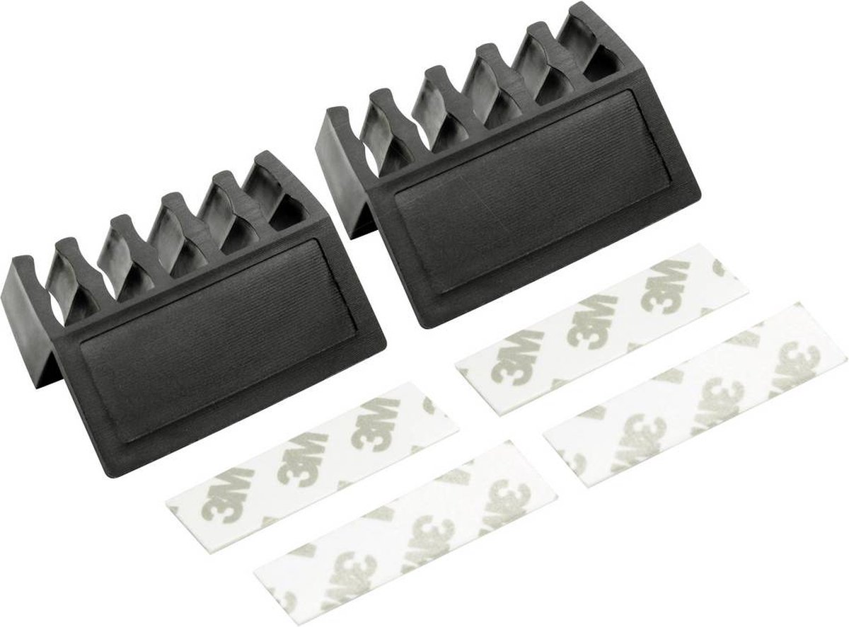 TRU COMPONENTS CHDO-BK/2S Kabelhouder Zelfklevend 1378462 Zwart 1 stuk(s)