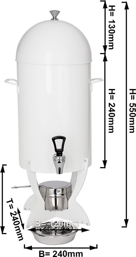 Geïsoleerde dranken ketel - tot 100 graden - 18L kopen? | Hendi