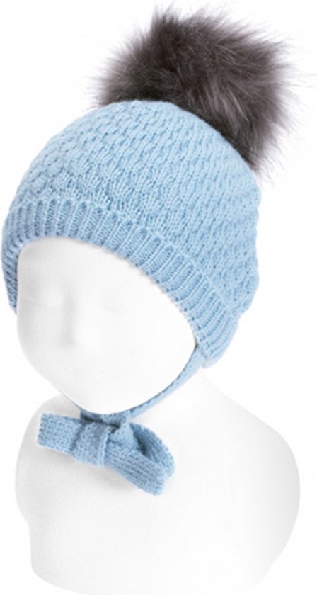 Cóndor Baby Bonnet Muts | 50.033.011 | Cloud/Blauw | 6-12 mnd | Maat 0