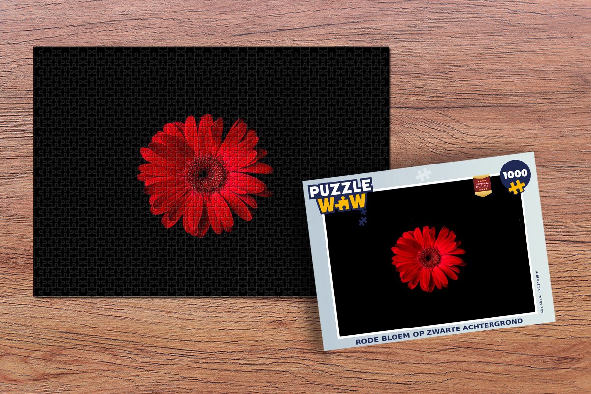 Puzzel Bloem - Rood - Macro - Legpuzzel - Puzzel 1000 stukjes volwassenen