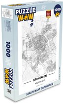 Puzzel Stadskaart Groningen - Legpuzzel - Puzzel 1000 stukjes volwassenen - Plattegrond