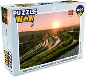 Puzzel Rijstvelden in Indonesië met zonsondergang - Legpuzzel - Puzzel 1000 stukjes volwassenen