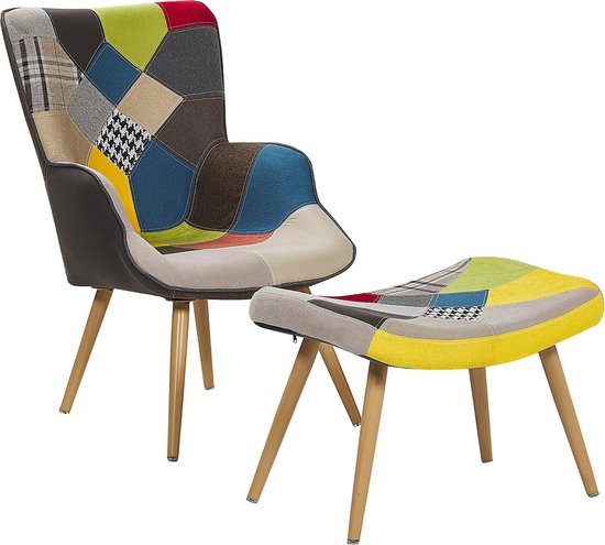 Beliani VEJLE - Chesterfield fauteuil - Multicolor - Kunststof