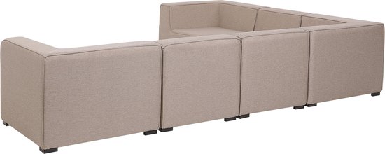 Beliani AREZZO Loungeset voor 7 Beige Kunststof bol