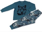 Frogs and Dogs - Pyjama Loup - Blauw - Taille 98 - Garçons
