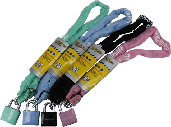 Stahlex Kettingslot - Gehard Staal - 100 cm - Inclusief 2 Sleutels - Mix van Stahlex — afbeelding 3