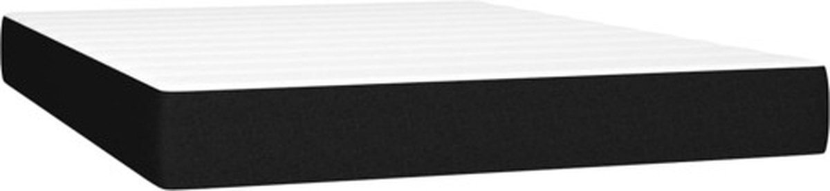 vidaXL - Pocketveringmatras - medium - 140x190x20 - cm - stof - zwart