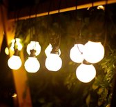Tuin lichtsnoer met filament lampjes | 10 meter | 20 LED lampjes| Sfeervolle tuinverlichting | Lichtsnoer Tuin en Terras |  Zonne-Energie | Solar