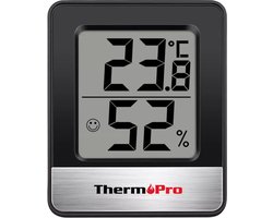 Digitaal Weerstation - Luchtvochtigheidsmeter - Zwart - Thermometer voor Binnen