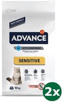 Advance cat adult sensitive kattenvoer 2x 10 kg
