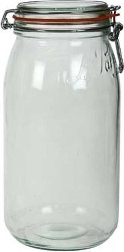 6x stuks weckpotten/inmaakpotten met klepdeksel 3 liter