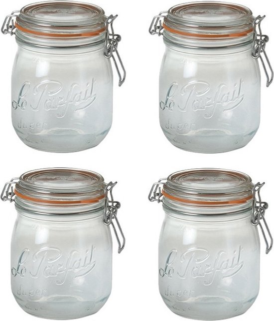 8x stuks weckpot/inmaakpot met klepdeksel 0.5 liter