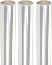 Inpakpapier/cadeaupapier - 3x - hobby/knutsel - transparant folie - 500 x 70 cm