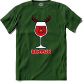 Renwijn - T-Shirt - Heren - Bottle Groen - Maat XL