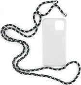 Shop4 - iPhone 14 Hoesje - Zachte Back Case TPU Siliconen met Koord Camouflage Groen