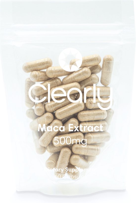 Clearly Maca Extract 500mg 60 Capsules Goed voor het libido
