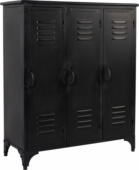 Armoire Vestiaire Industrielle Bulky 3 Portes Zwart Coin Dent Armoire Vestiaire...