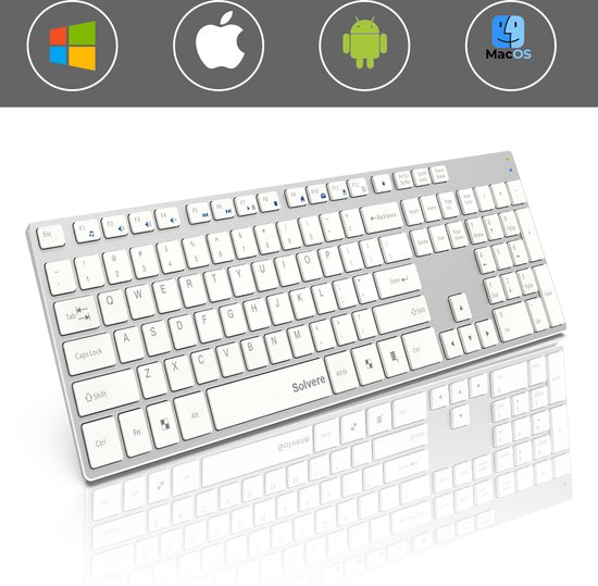 Delux Flatwave draadloos ergonomisch toetsenbord