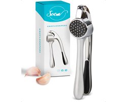 SOEM© Knoflookpers / Gemberpers met Ergonomische Handgreep ook geschikt voor Gember - RVS - Horeca Kwaliteit - Mat SOEM© Knoflookpers / Gemberpers met Ergonomische Handgreep ook geschikt voor Gember - RVS - Horeca Kwaliteit - Mat