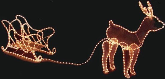 Nampook de Éclairage de Noël Nampook - 60 x 28 x 77 cm - traîneau de rennes