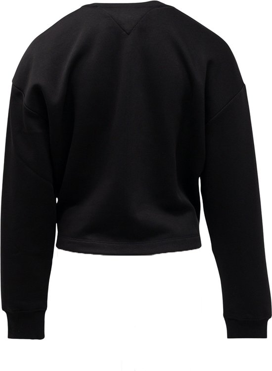 Tommy Hilfiger TJW RLXD ESSENTIAL LOGO 1 CREW Dames Sweater Zwart Maat XL bol