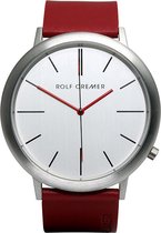 Rolf Cremer Jumbo 2 horloge - dames - heren - polshorloge - grote horloge - wijzerplaat - kalfsleer - cadeautip