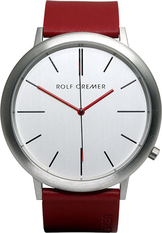 Montre Rolf Cremer Jumbo 2 - femme - homme - montre-bracelet - grande montre - cadran - cuir de veau - idée cadeau