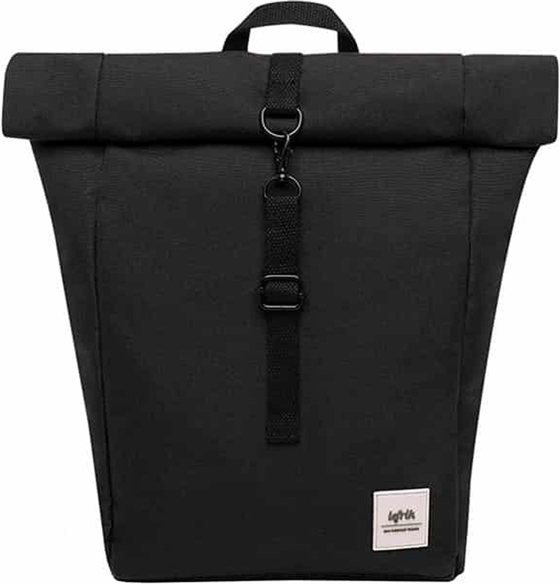 Lefrik Rugtas / Rugzak / Schooltas - Roll Mini - 12 Liter - Vegan - Zwart