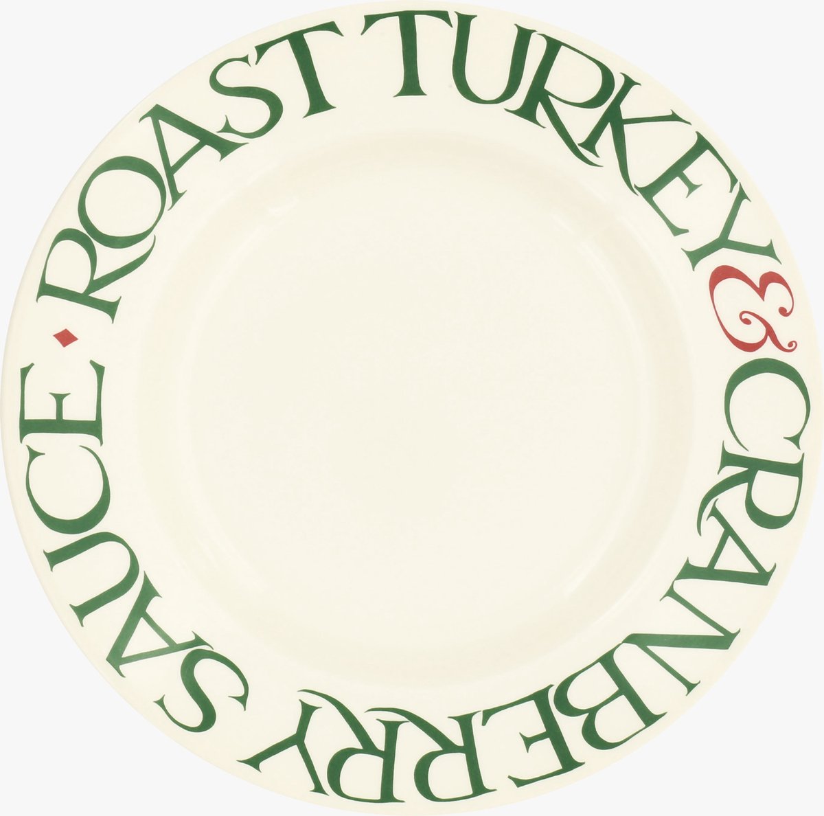 Emma Bridgewater Christmas Toast & Marmalade Roast Turkey Plate 10,5 Inch